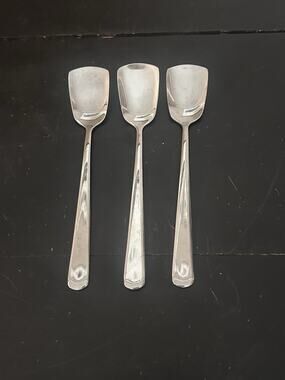 Set of 3 Endurance Stainless China 6” Bouillon Soup Spoons Stainless Steel